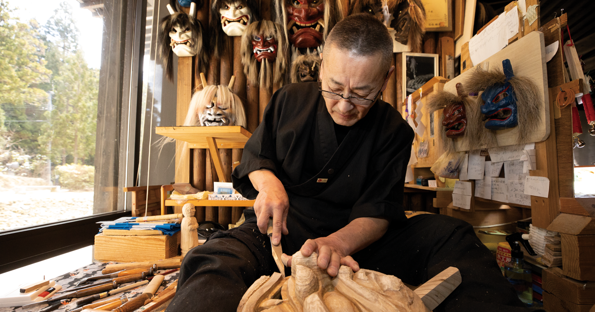 男鹿のなまはげのお面 石川千秋さん作 - インテリア小物