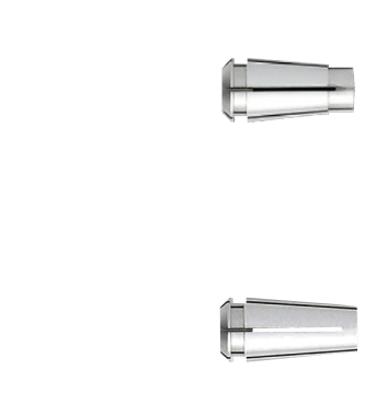 コレットチャックの寸法図（内径寸法の説明図）